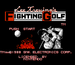 Golf title screen for Famicom